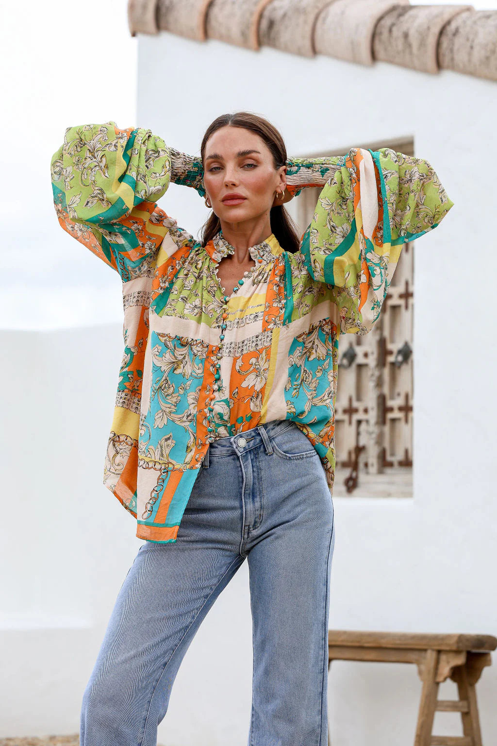 Sicily Green Dreams Blouse