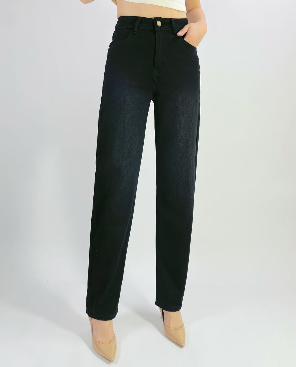 Jet Set Barrel Jeans Black