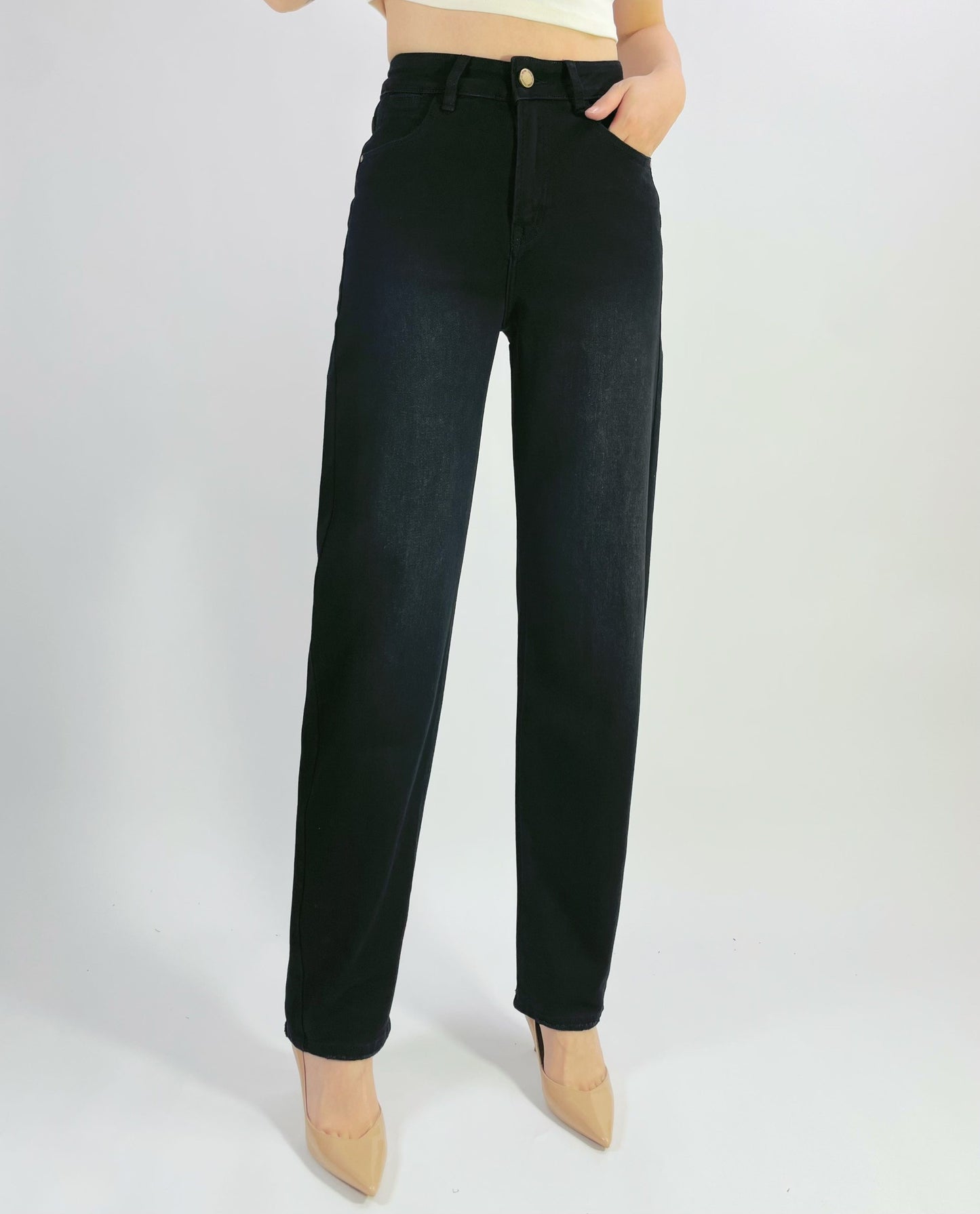 Jet Set Barrel Jeans Black