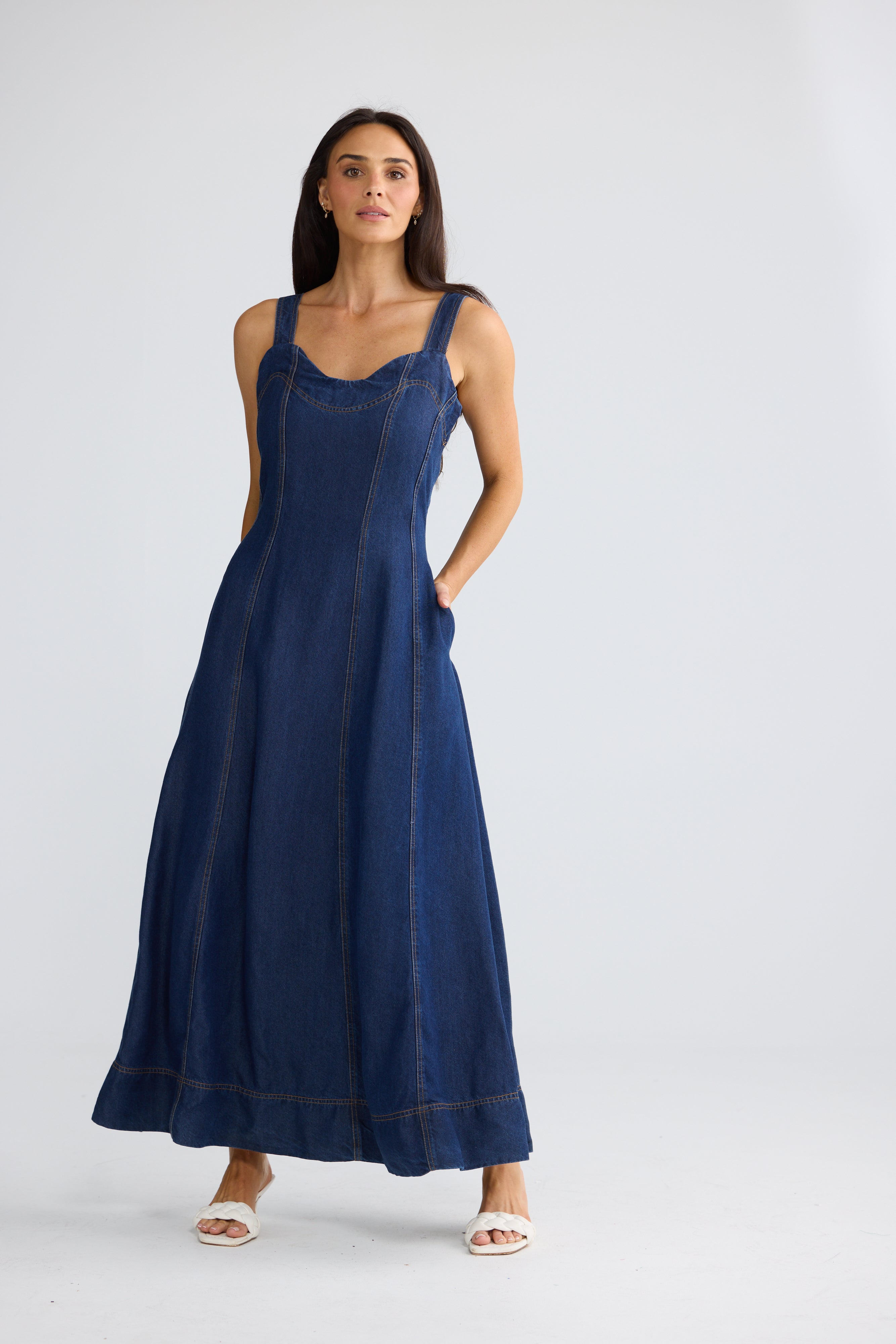Heather Dress - Brave + True in Indigo