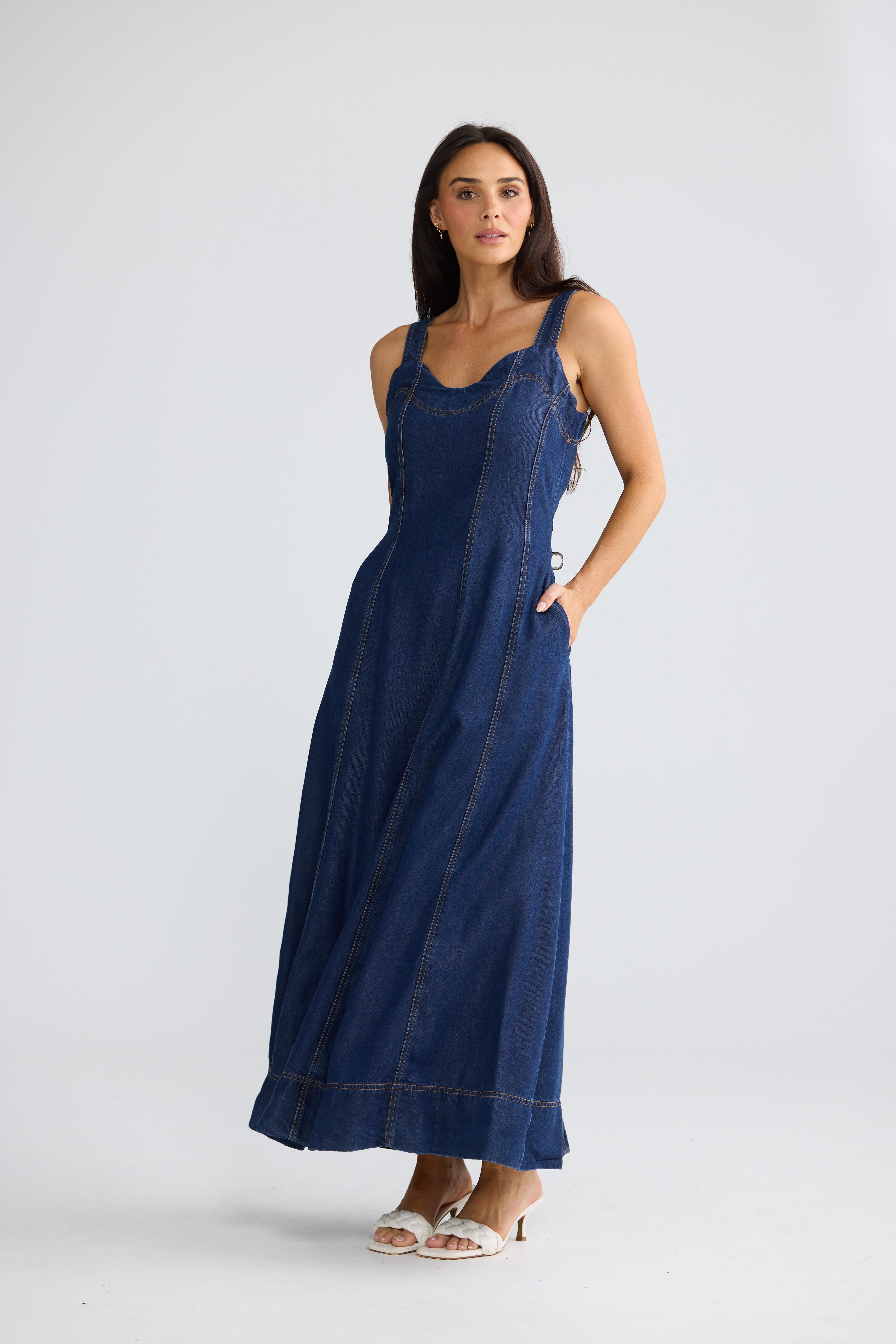 Heather Dress - Brave + True in Indigo