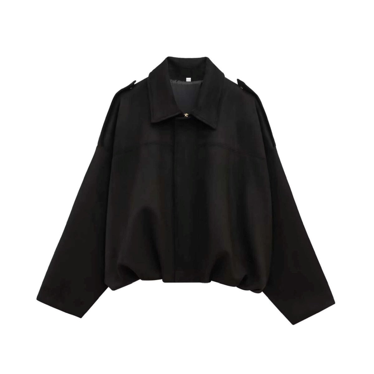 The Sloane Luxe Bomber in Black