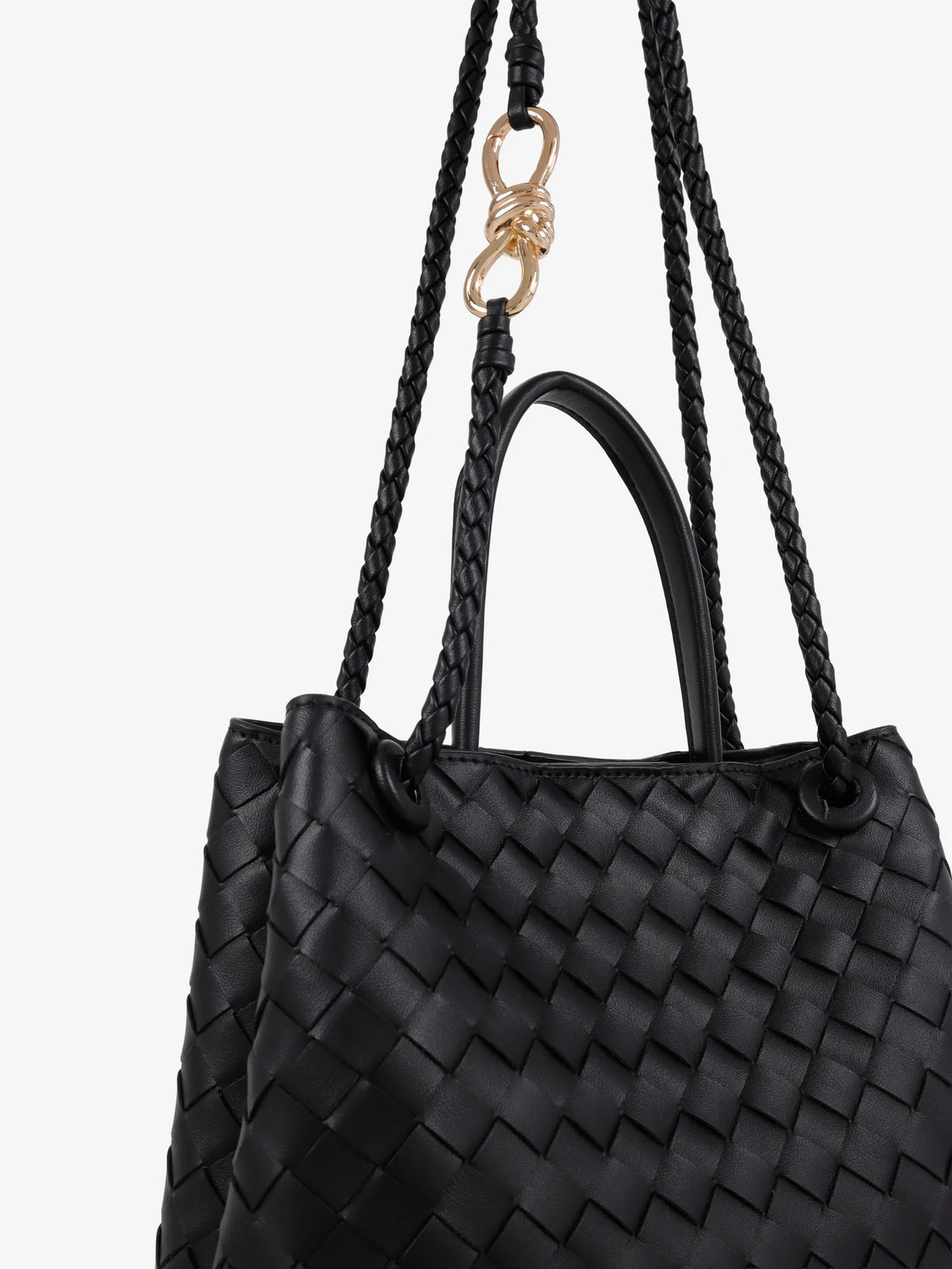 Chantel Woven Multiway Handbag  Black