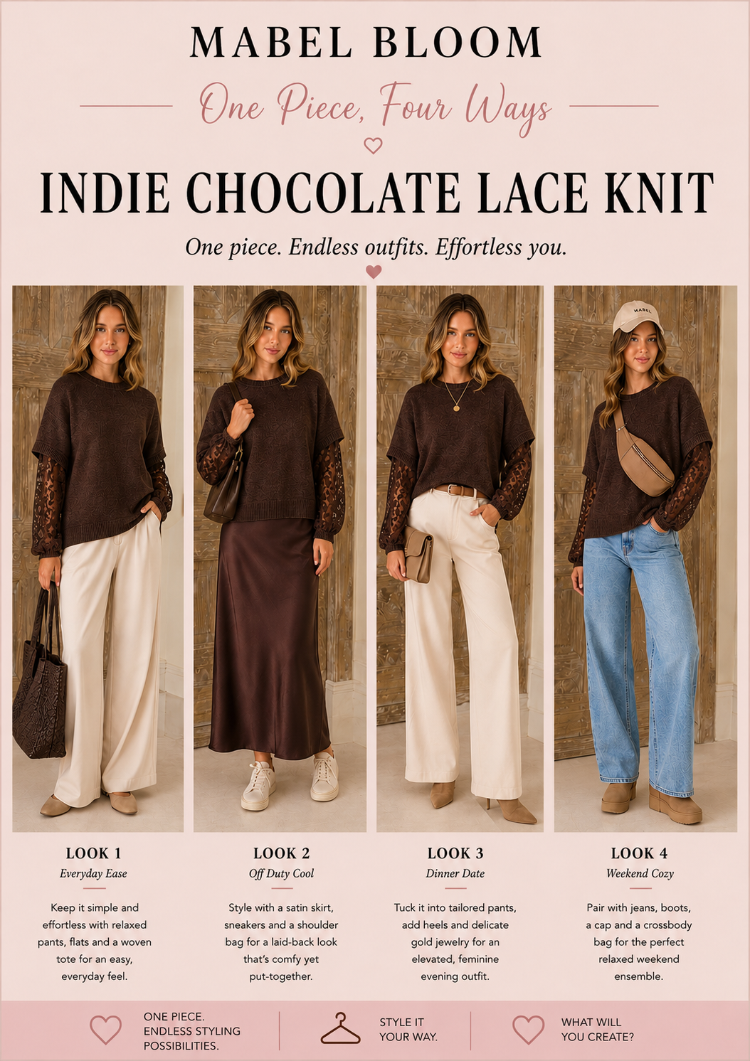 Indie Chocolate Lace Knit