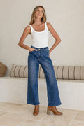 Emily Dark Wash Wide Leg Jean