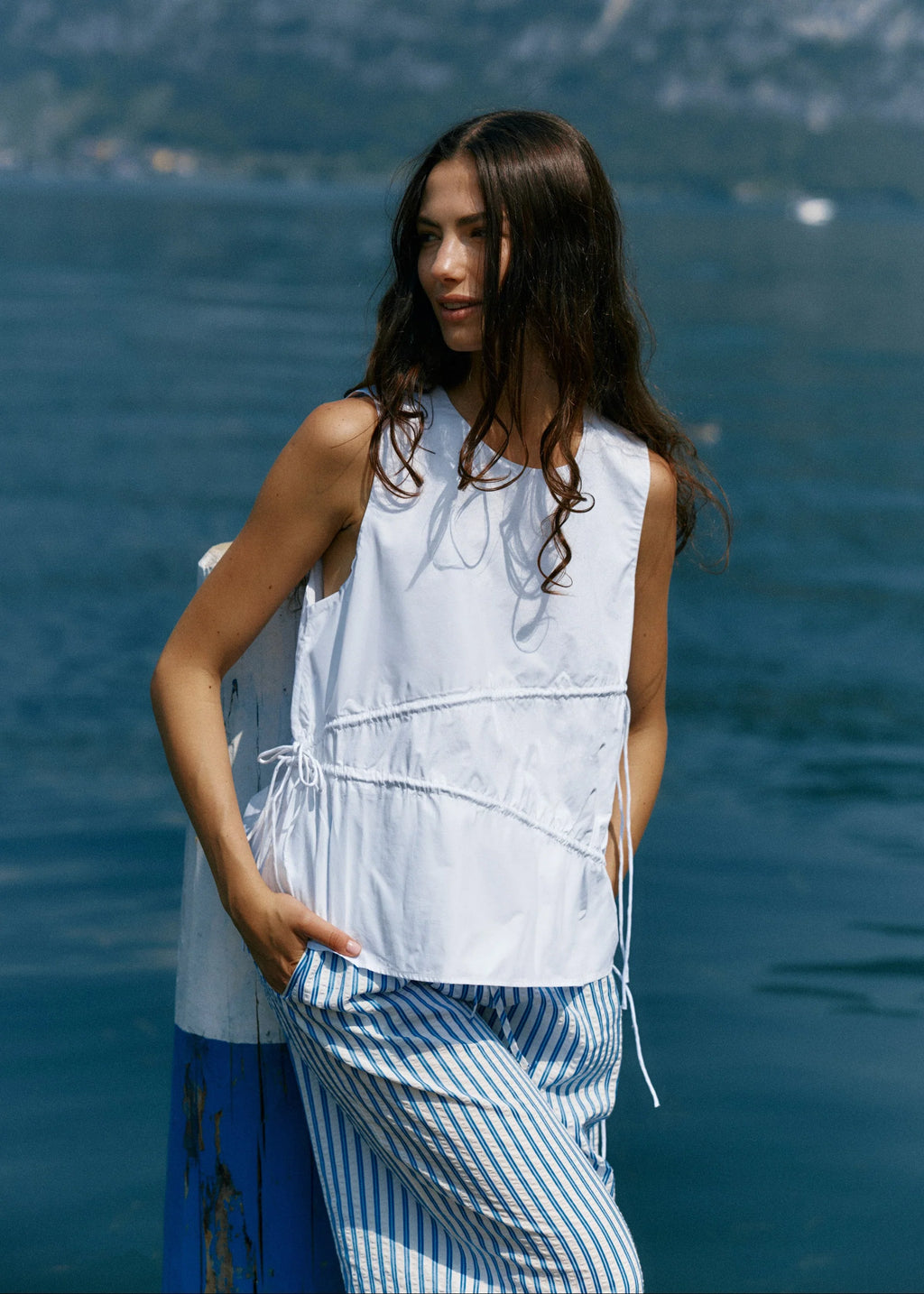Elin Gathered Tie Top