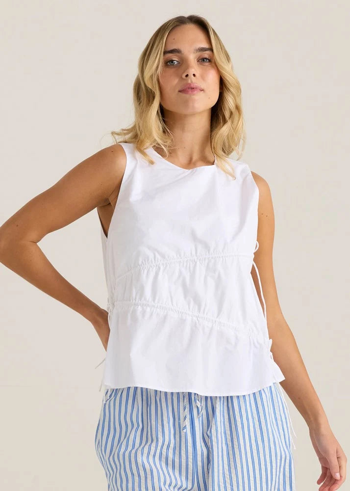 Elin Gathered Tie Top