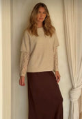 Indie Beige Lace Knit