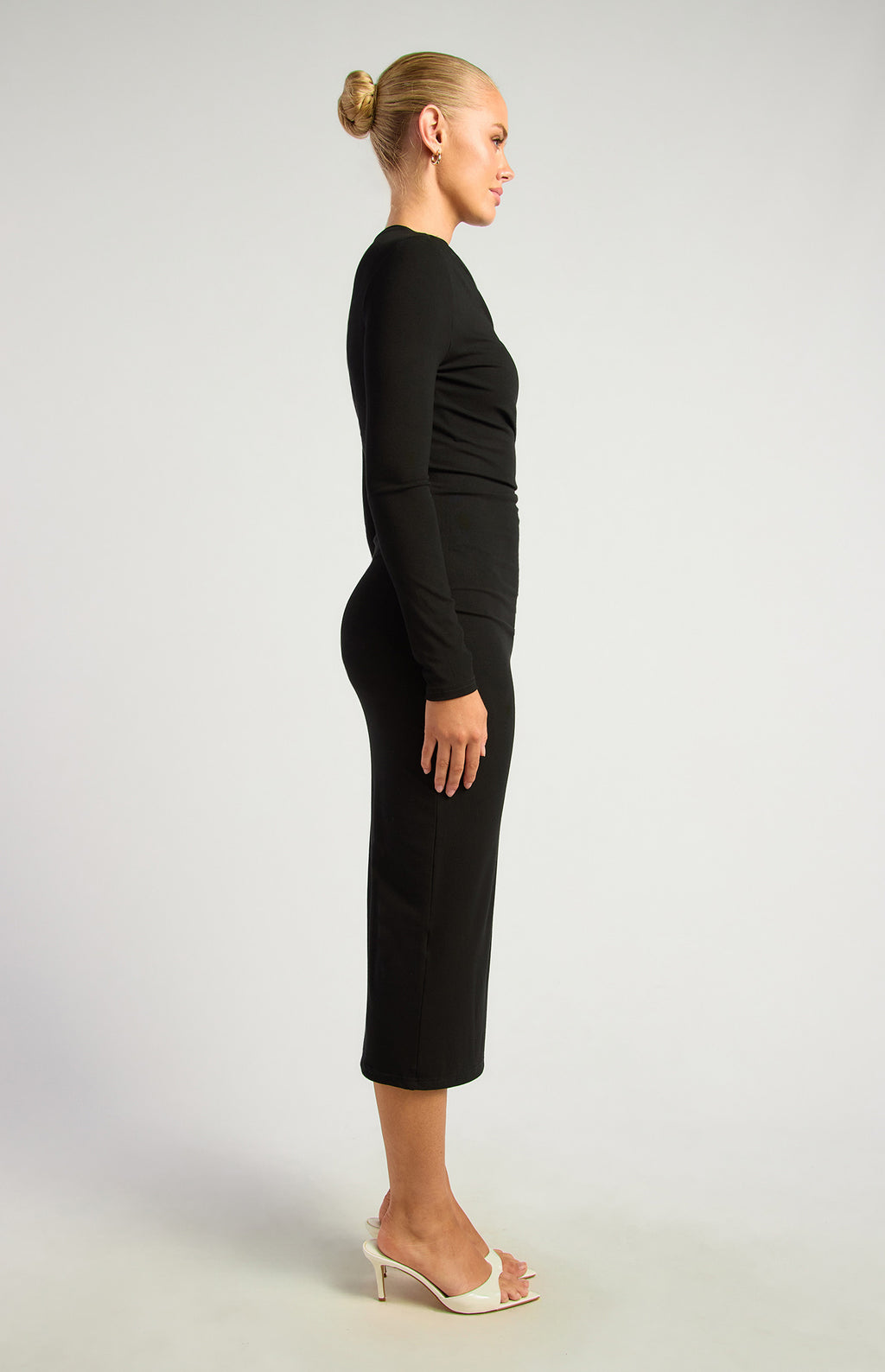 Sculpted Muse Midi Dress