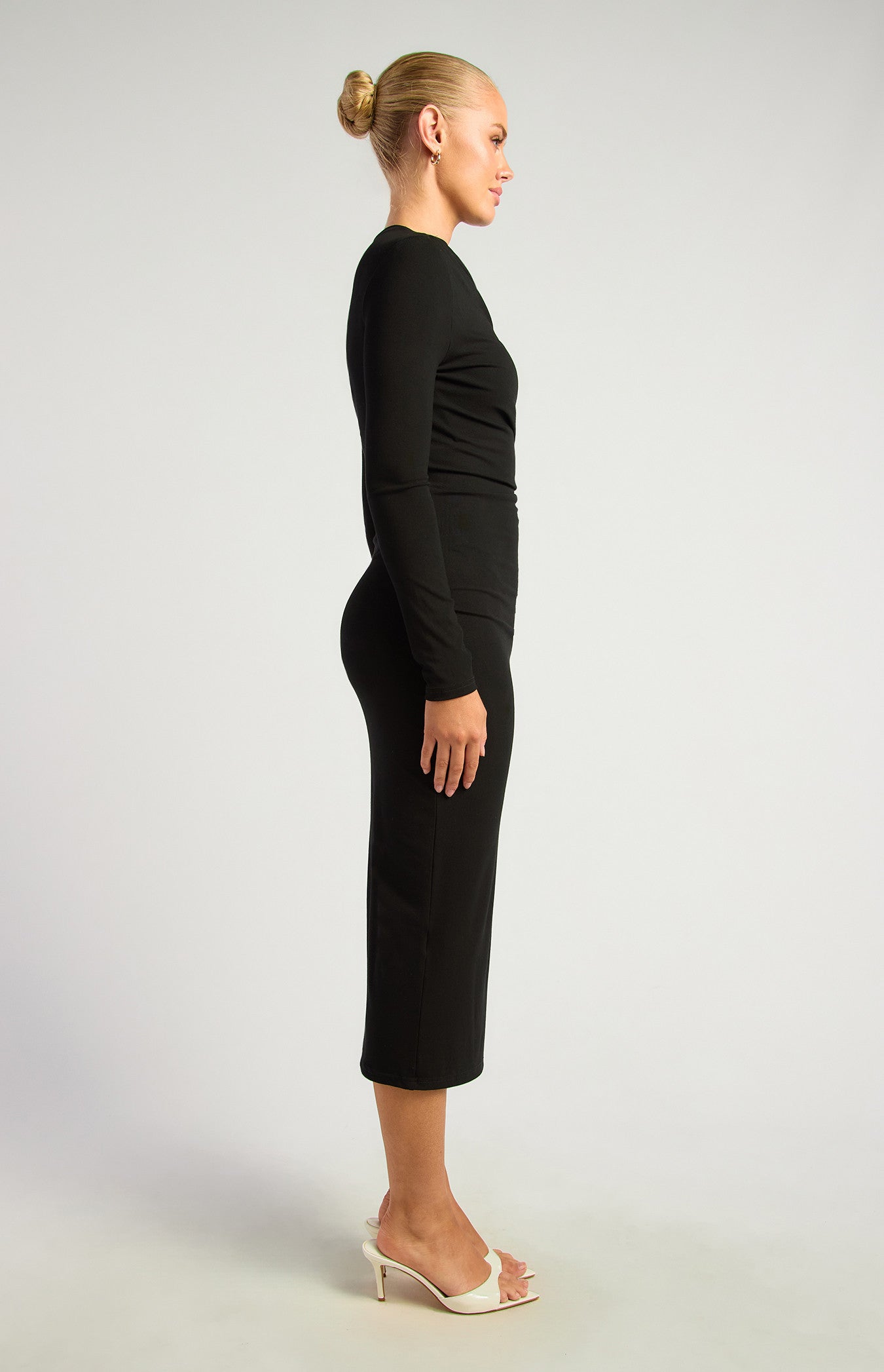 Sculpted Muse Midi Dress