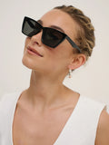 Kitty Rectangular Sunglasses Black