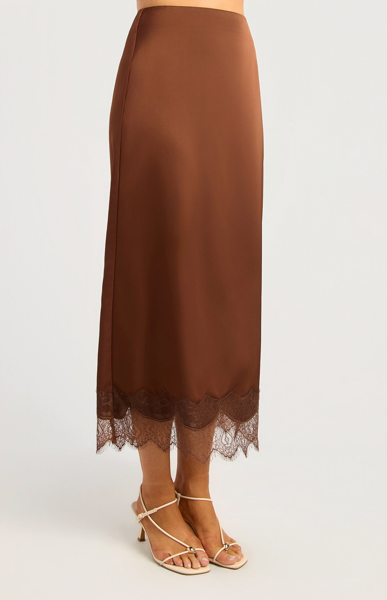 Maddison Lace Satin Skirt