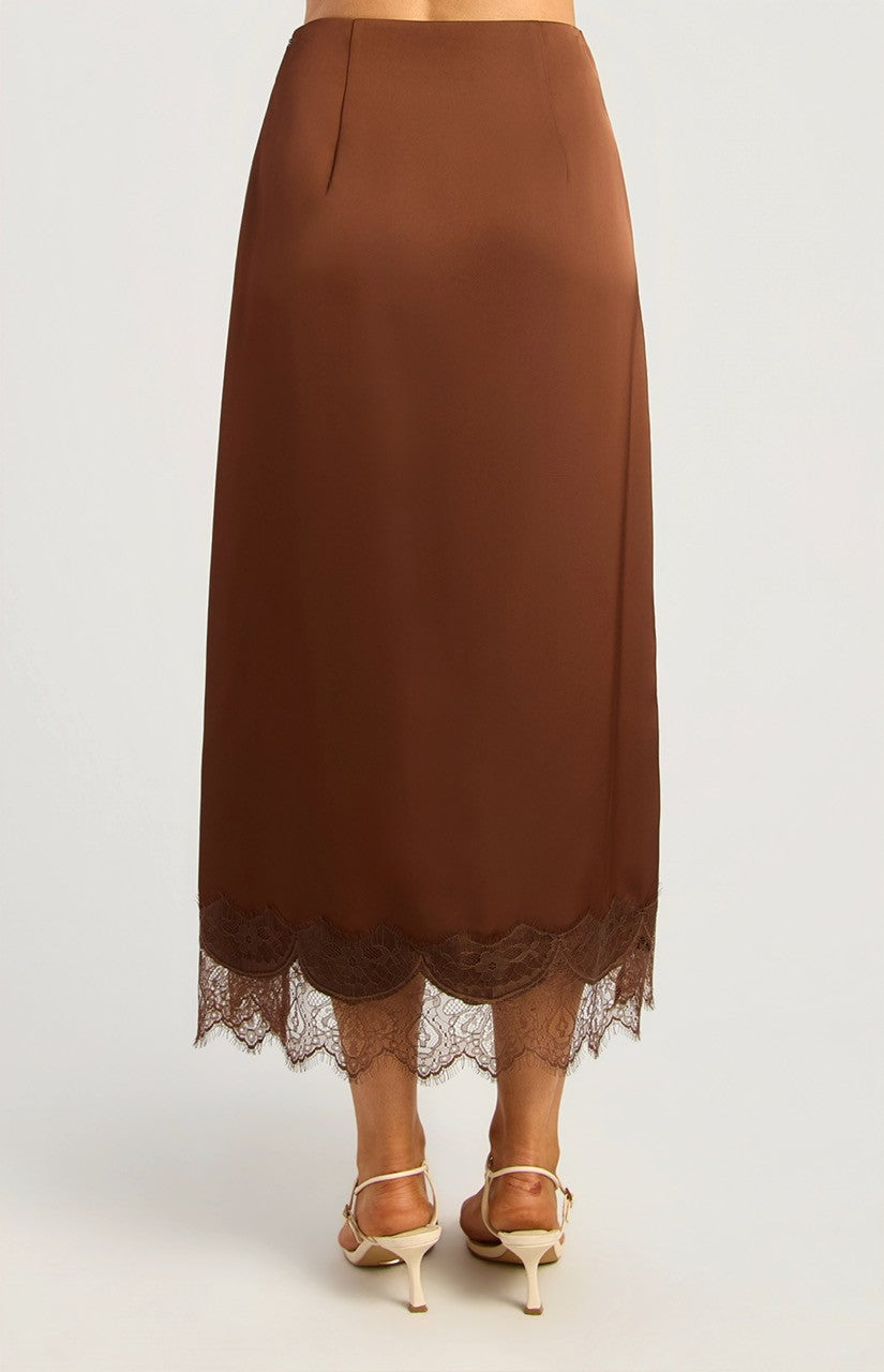 Maddison Lace Satin Skirt
