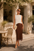Maddison Lace Satin Skirt