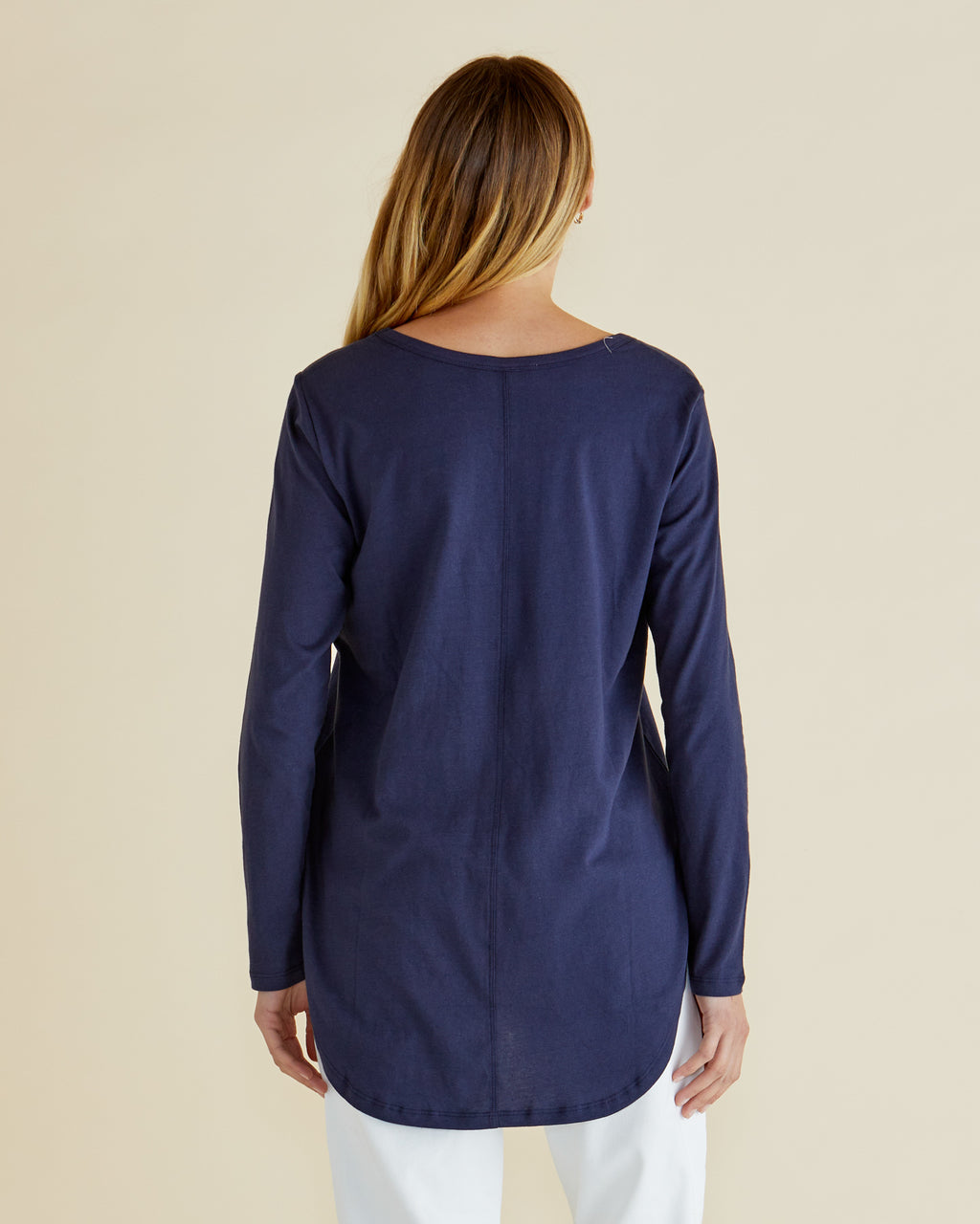 Megan Navy  Long Sleeve Betty Basic