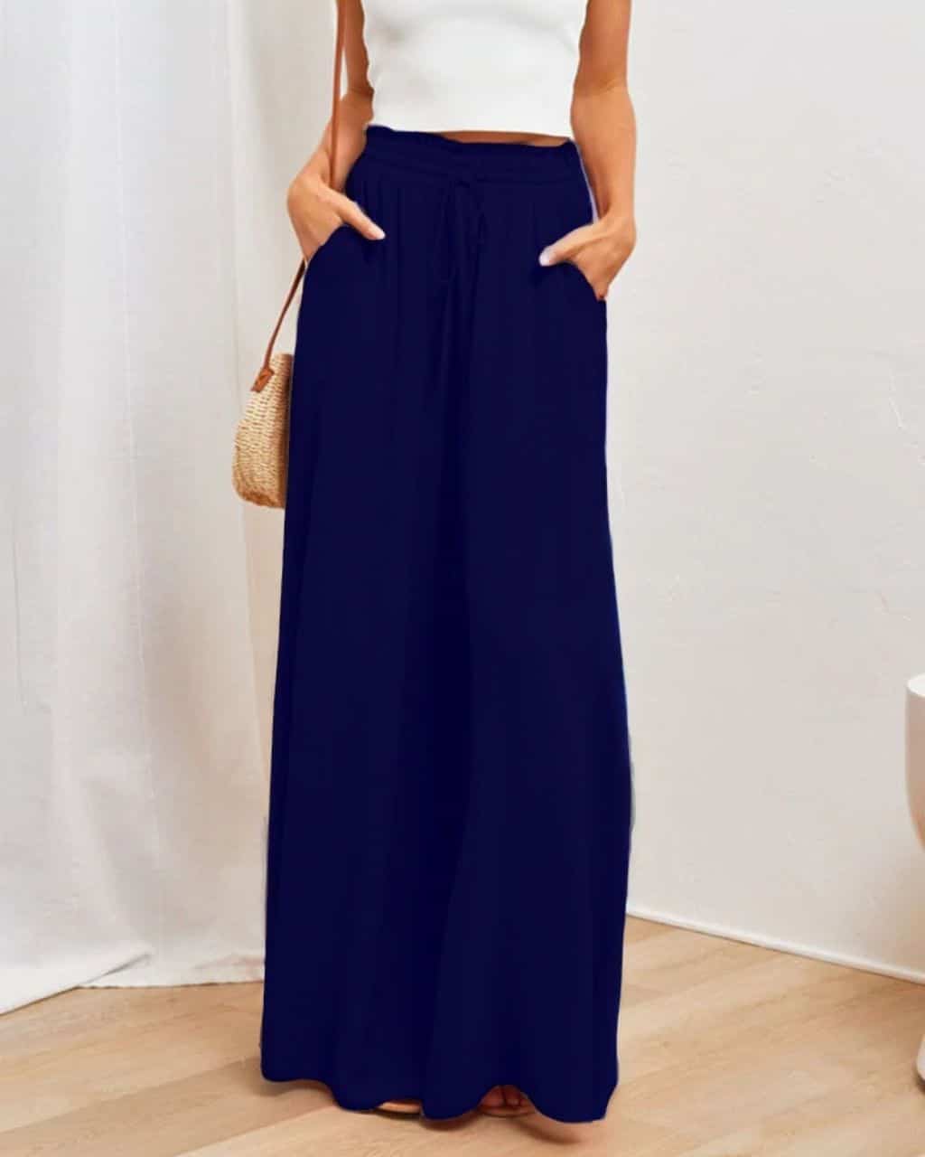 Nautical Wide Leg Pant