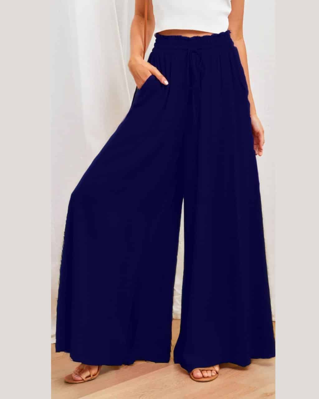 Nautical Wide Leg Pant
