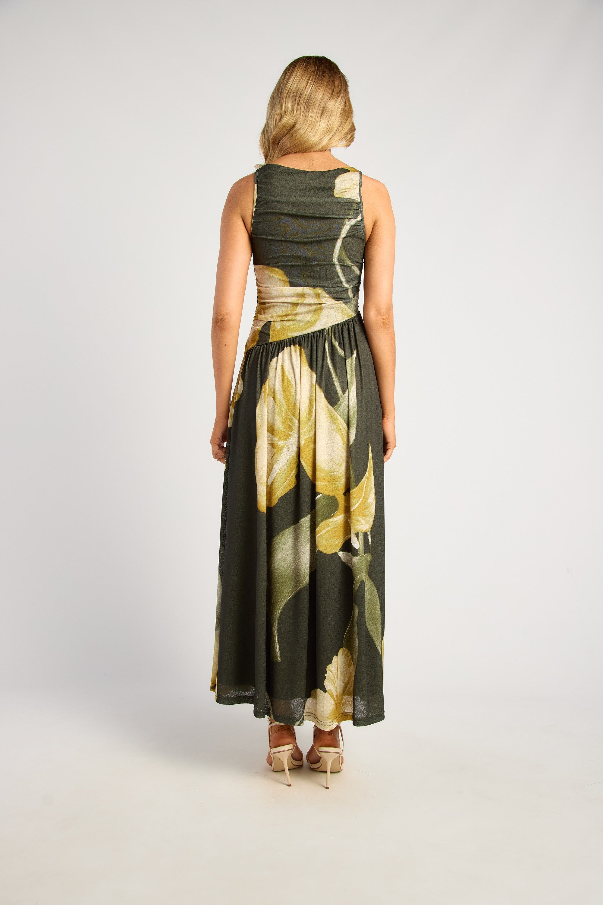 Olive Bloom Maxi Dress