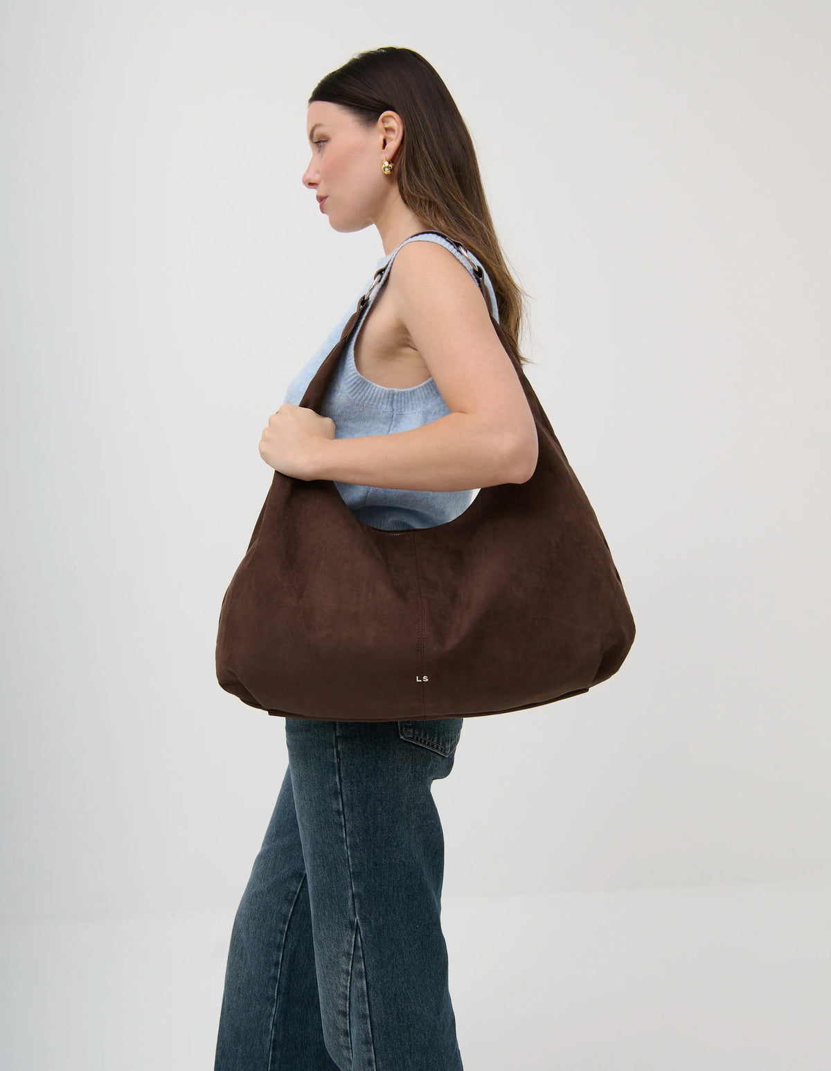 Calista Slouch Bag in Chocolate