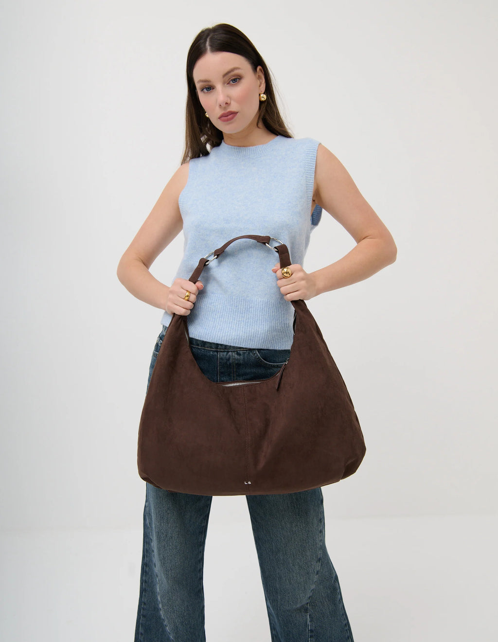 Calista Slouch Bag in Chocolate
