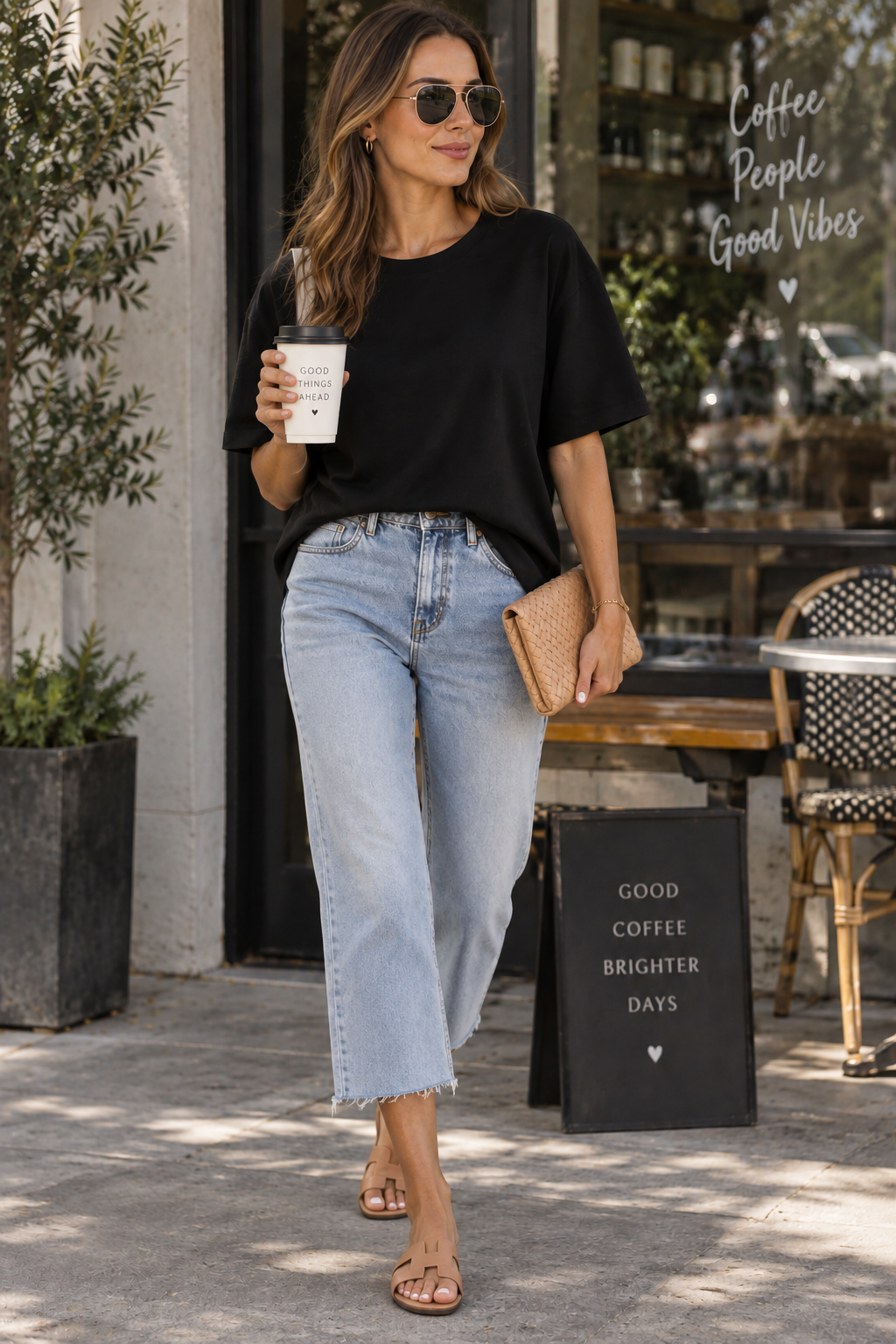 Relax Boxy Tee Black