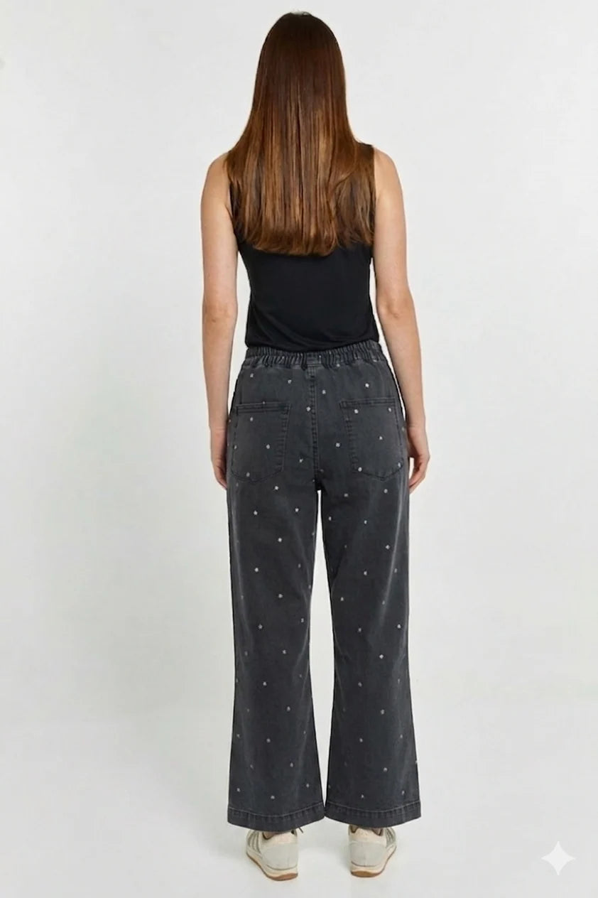 Quinn Stretch Jogger  Star Print