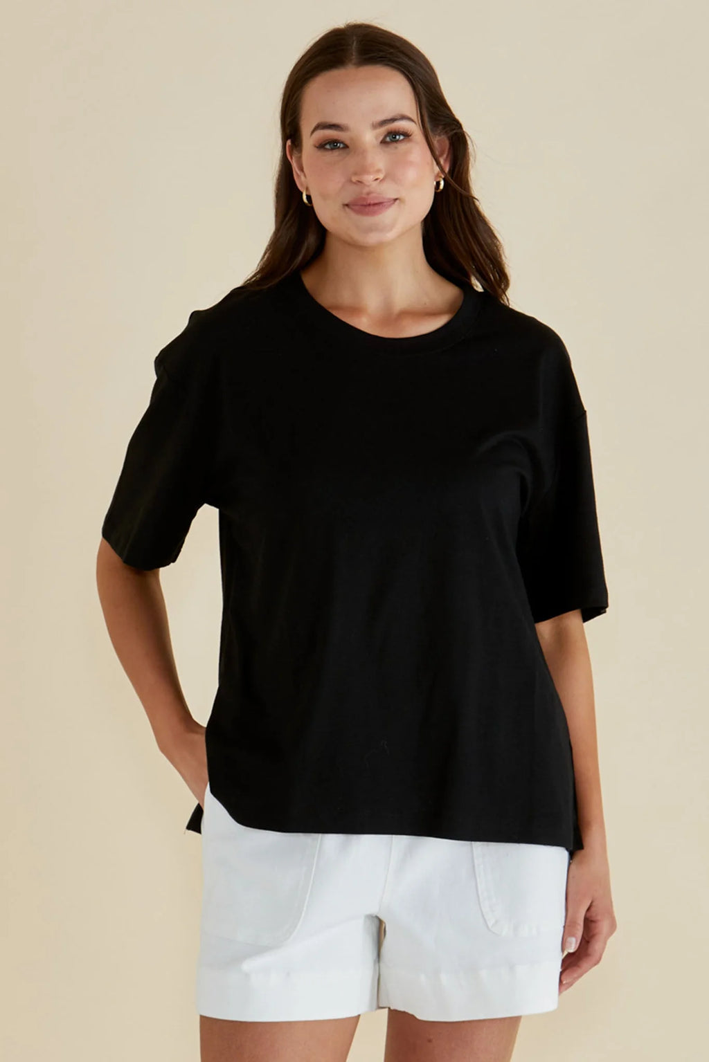 Relax Boxy Tee Black