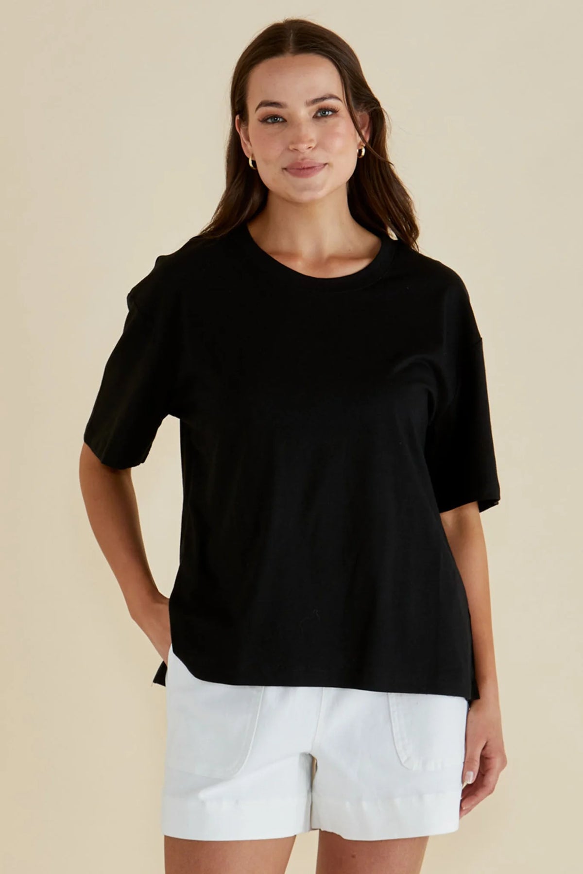 Relax Boxy Tee Black