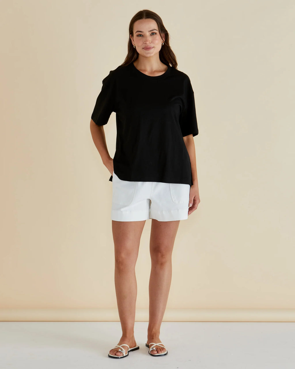 Relax Boxy Tee Black