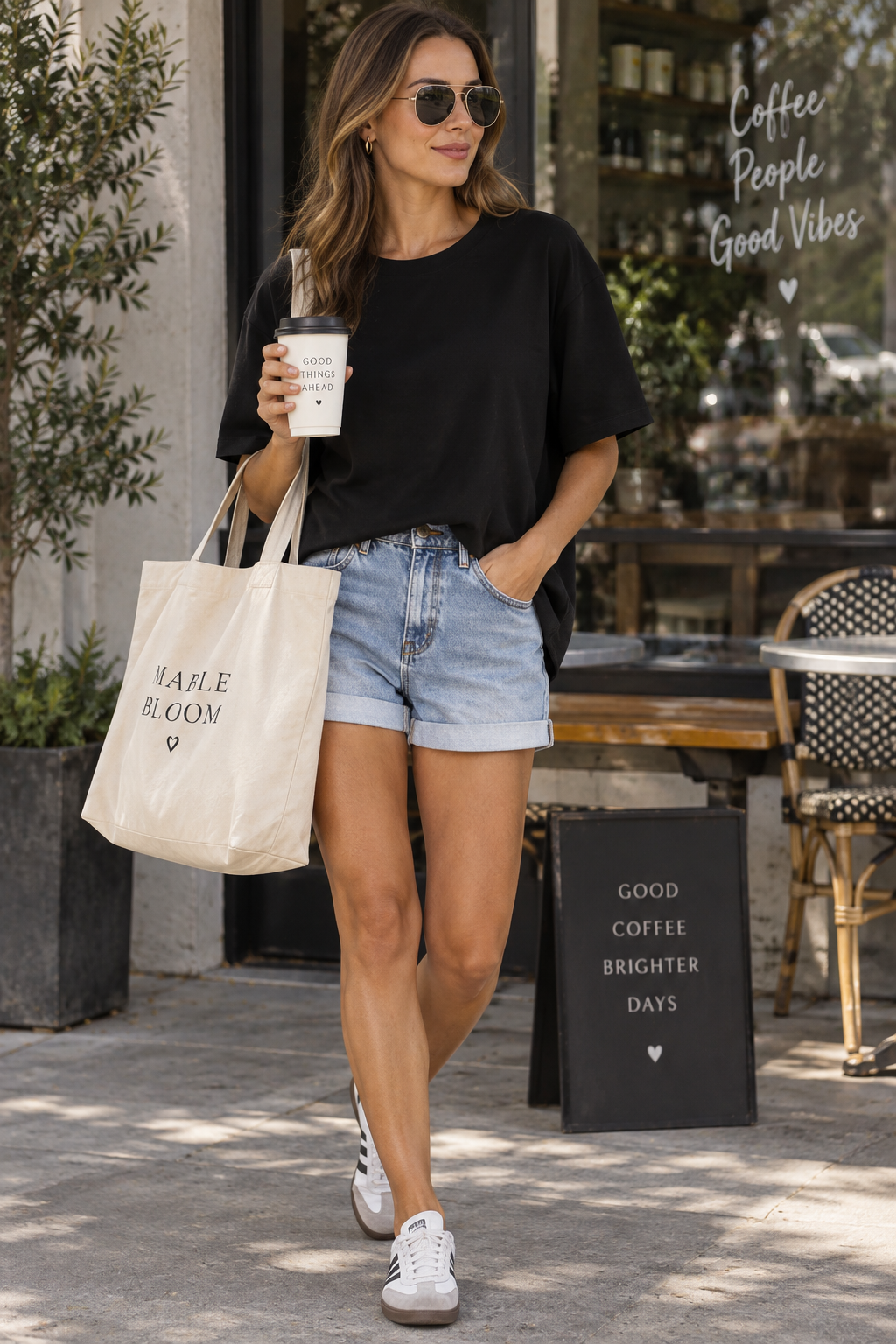 Relax Boxy Tee Black