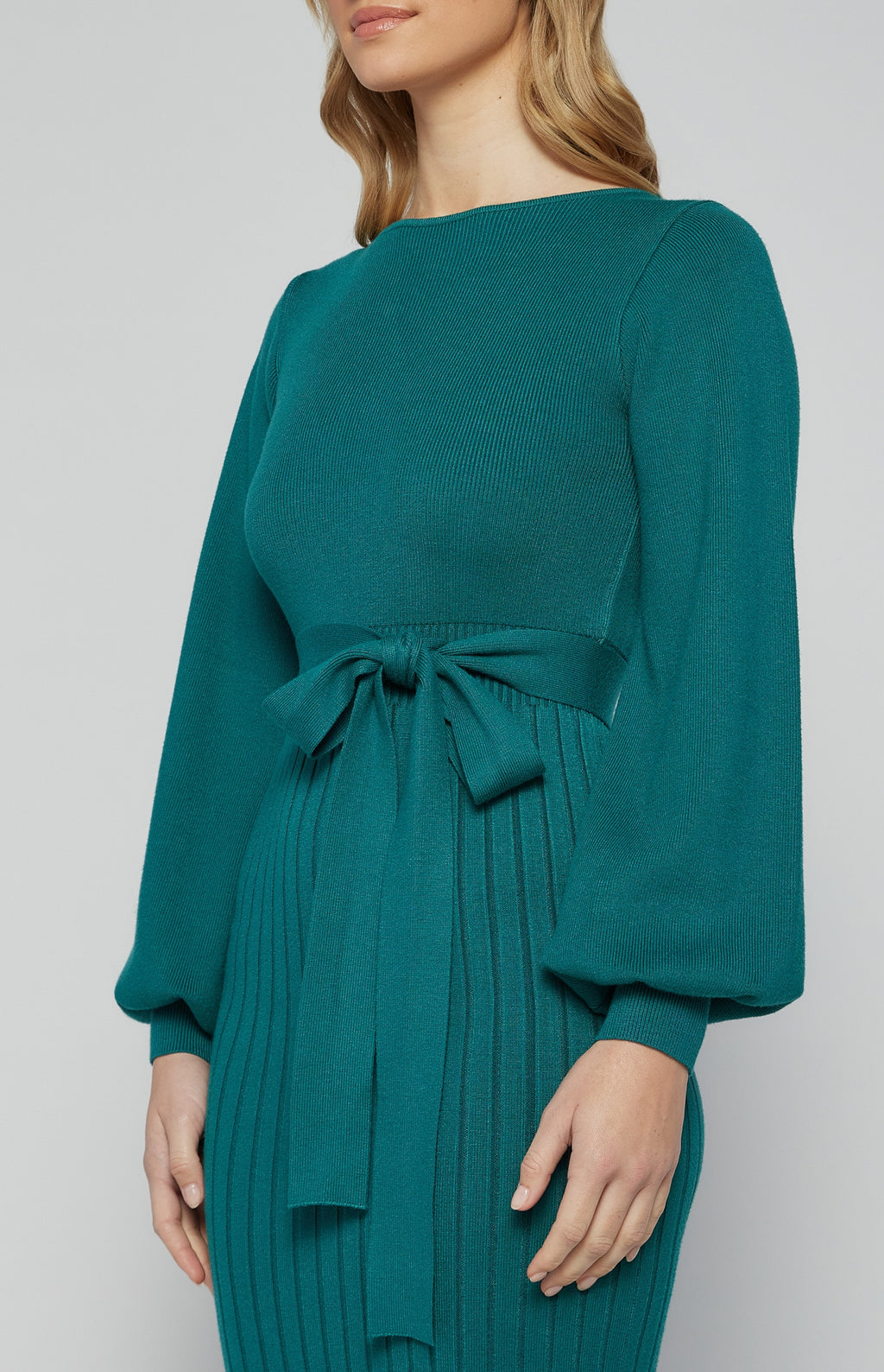 Teal Grace Knit Midi Dress