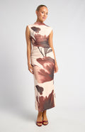 Rosette Sculpt Midi Dress